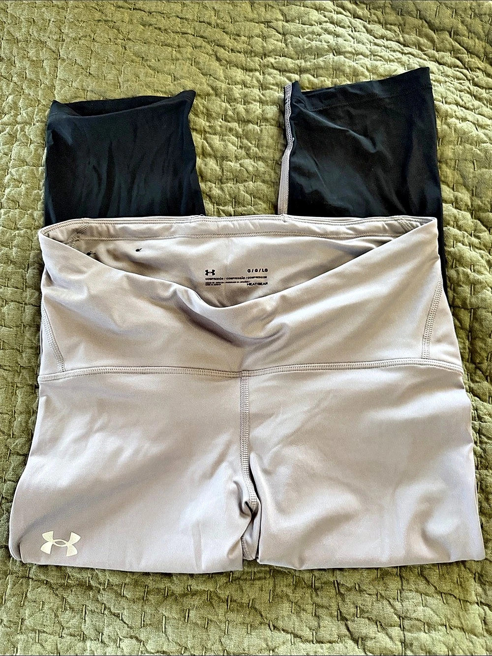 Under Armour HeatGear compression leggings Color Block Leggings Large
